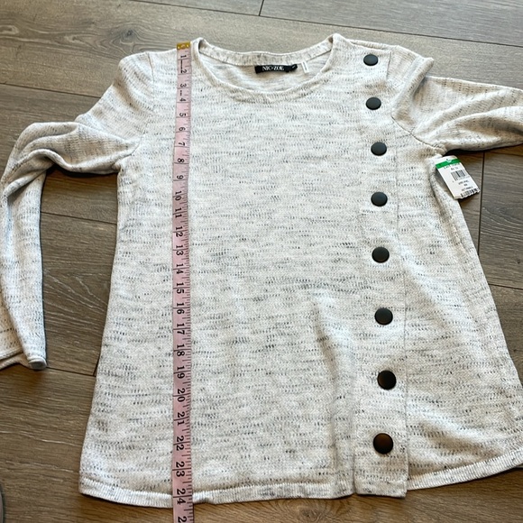 NIC+ZOE Mélange-Knit Snap Sweater - Picture 9 of 11